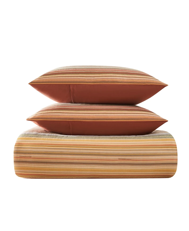Brooklyn Loom Sunset Stripe Yarn Dye 3-Piece Comforter Set