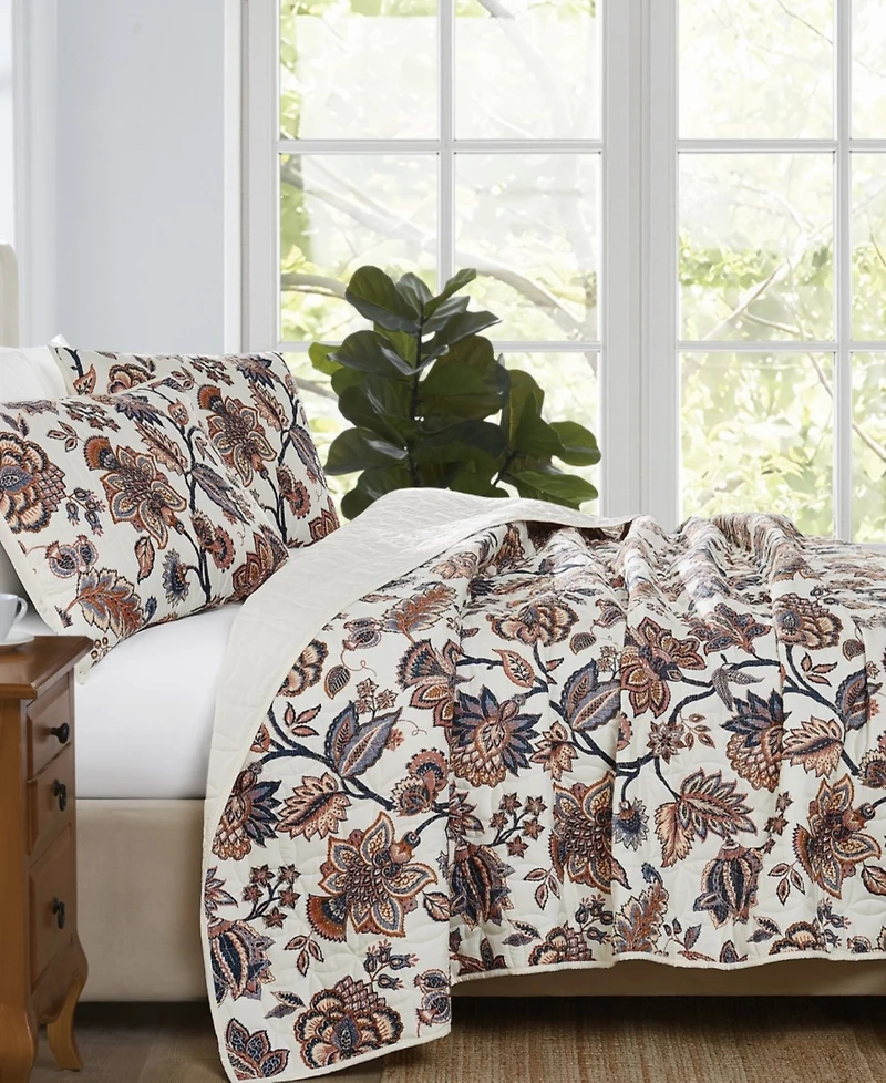 Cannon Chloe Jacobean 3-Piece Quilt Set, King
