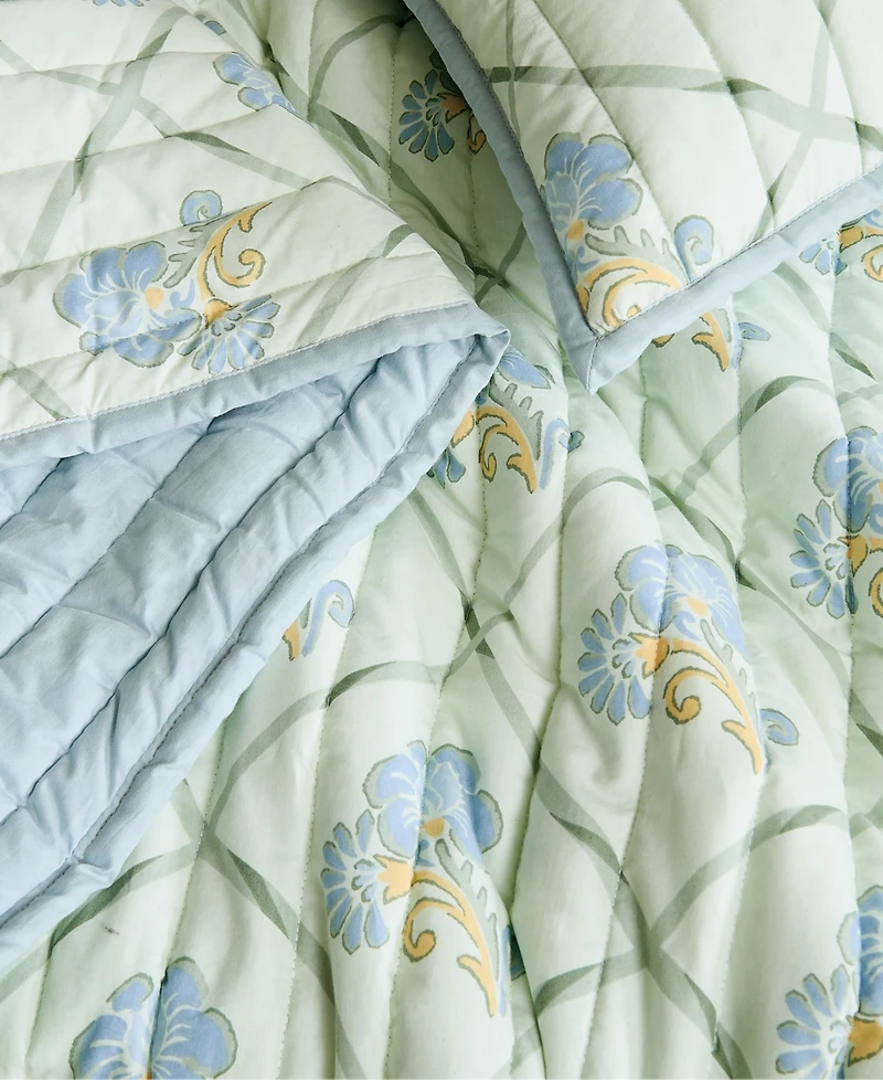 Brooklyn Loom Olivia Floral 3-Piece Quilt Set, Full/Queen