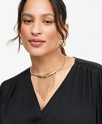 I.n.c. Plus Size Long-Sleeve V-Neck Pleated Blouse, Macy's Exclusive