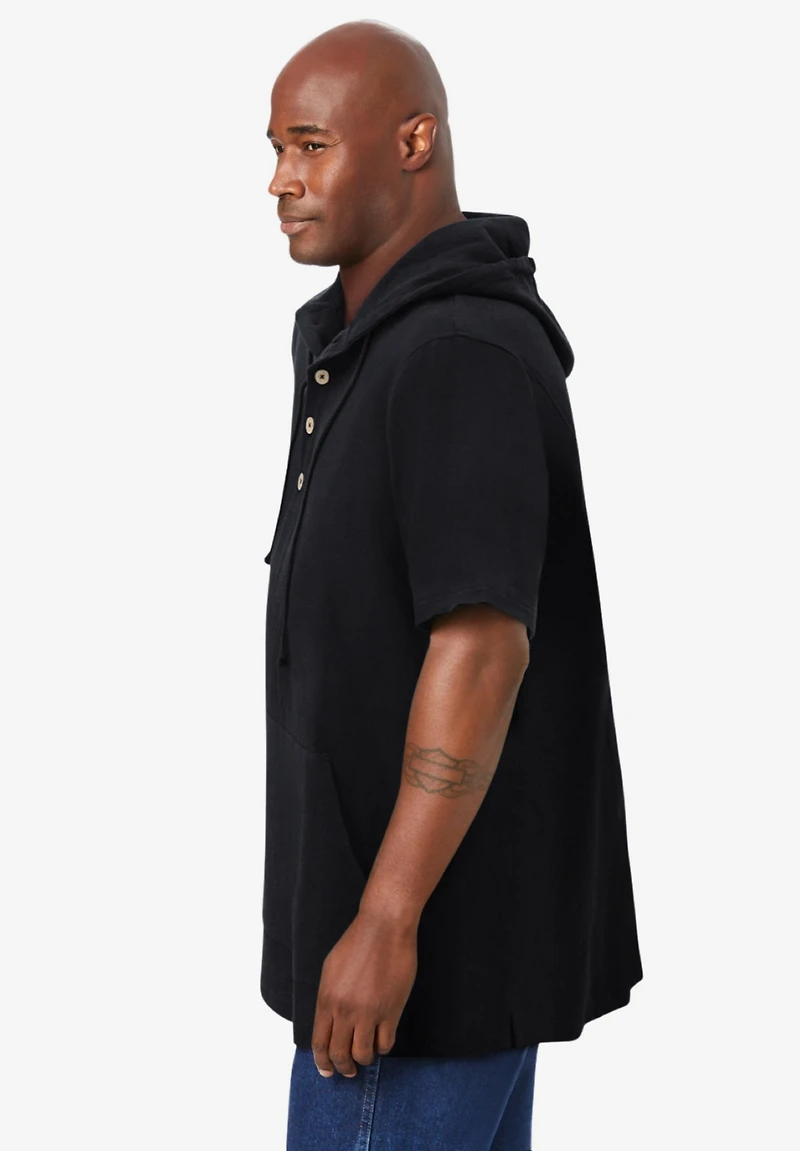 KingSize Tall Gauze Short-Sleeve Hoodie