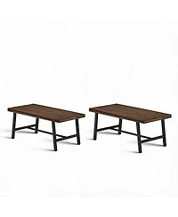 homfan 71" Large Dining Table for 6 to 8 People – Brown Farmhouse with Adjustable Feet, Perfect Kitchen, Room or Living