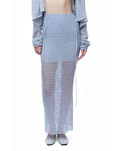 Nocturne Women's Mesh Detail Maxi Skirt
