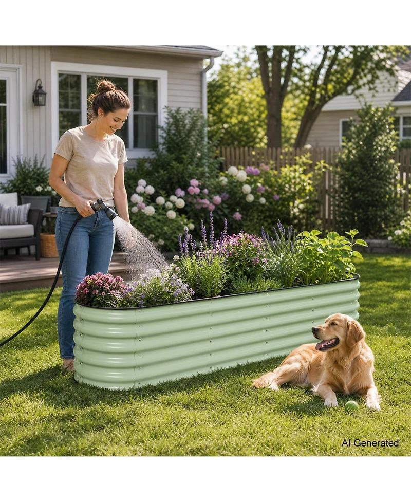 Aoodor 9-in-1 Modular Metal Raised Garden Bed