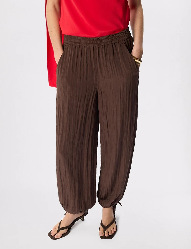 Whistles Women's Balloon Tie Hem Trousers