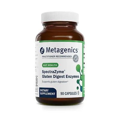 Metagenics SpectraZyme Gluten Digest Enzymes - Helps Break Down Gluten Proteins - Supports Gut Health, Bloating and Gas Relief