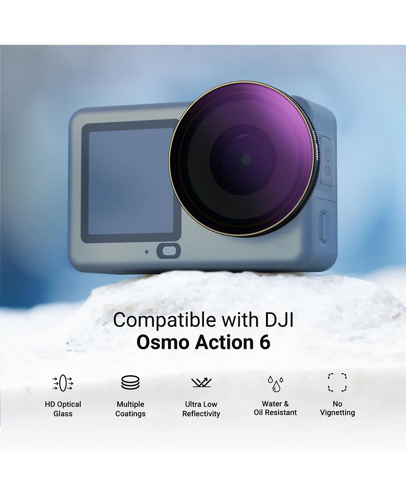 Neewer ND8 Camera Lens Accessory with Osmo Action models