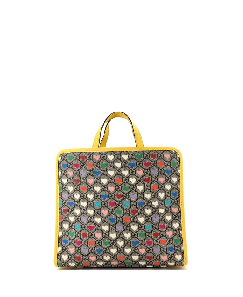 Pre-Owned Gucci Medium Children's Tote Printed Gg Coated Canvas with Leather