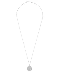 Macy's Cluster Diamond Pendant Necklace (1 ct. t.w.) in 14k White Gold
