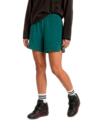 Puma Women's Loose Fit Mid-Rise Shorts