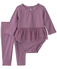 Carter's Baby Girls' Long-Sleeve Bodysuit and Pants, 2-Piece Set