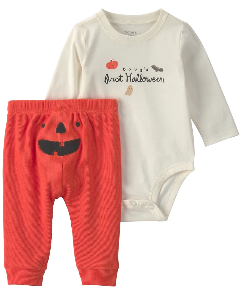 Carter's Baby Girls' Long-Sleeve Bodysuit and Pants, 2-Piece Set