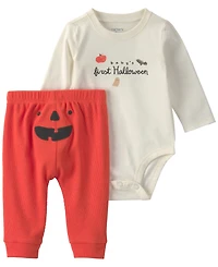 Carter's Baby Girls' Long-Sleeve Bodysuit and Pants, 2-Piece Set