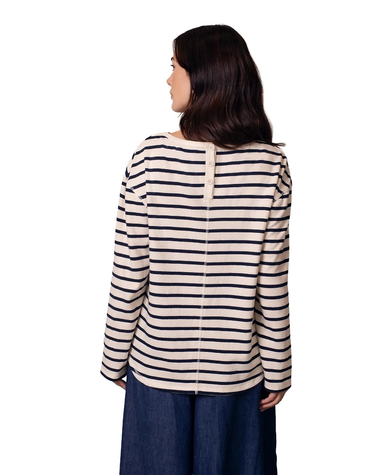 Celtic & Co. Women's Button Back Heavyweight Jersey Top