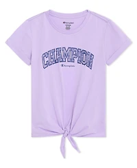 Champion Girls' 7-16 Tie Front Graphic Short-Sleeve T-Shirt