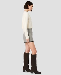 French Connection Women's Speckled Herringbone Mid-Rise Shorts