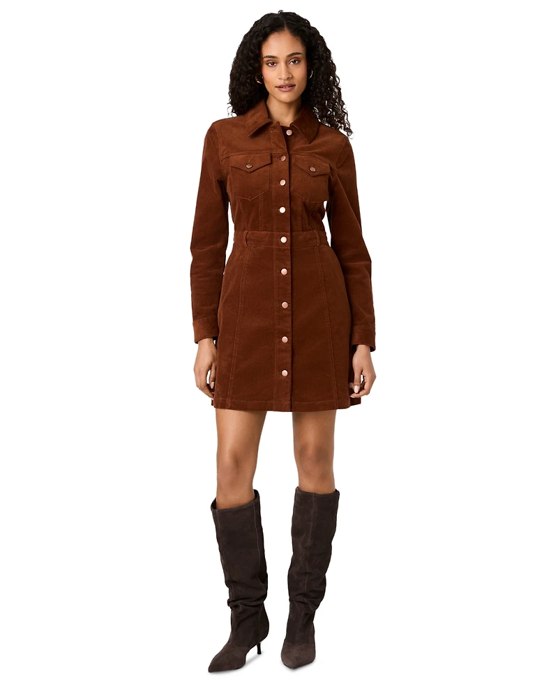 French Connection Women's Casey Collared Long-Sleeve Mini Dress