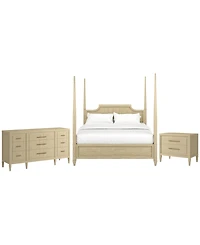 A.r.t. Furniture Eave 3-Piece Queen Eave Panel Bedroom Set (Bed, Dresser & Nightstand)