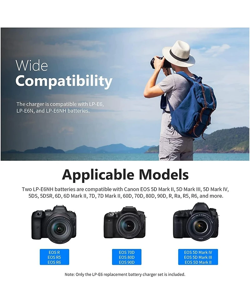 Neewer Lp-E6NH Camera Battery and Charging Accessory