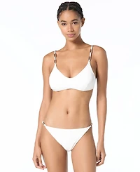 Michael Kors Women's Oval Link Swim Bralette Top