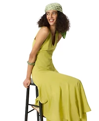 Whistles Women's V-Neck Tiered Sleeveless Midi Dress