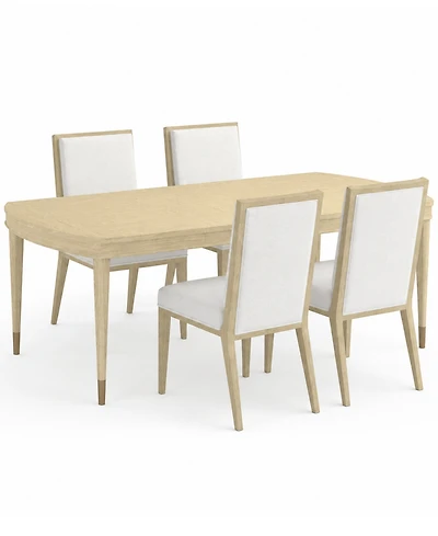 A.r.t. Furniture Eave Ii 5-Piece Oval Dining Set (Table & 4 Upholstered Side Chairs)