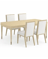 A.r.t. Furniture Eave Ii 5-Piece Oval Dining Set (Table & 4 Upholstered Side Chairs)