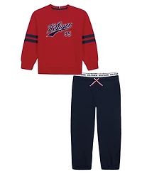Tommy Hilfiger Toddler Boys' 2T-5T Sweatshirt and Joggers, 2-Piece Set