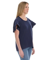 Wilt Women's Ruffle Short Sleeve Tee