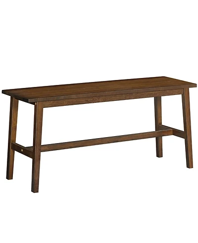 Slickblue Wicker Dining Bench in Farmhouse Style for Table Seating Use