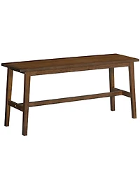 Slickblue Wicker Dining Bench in Farmhouse Style for Table Seating Use