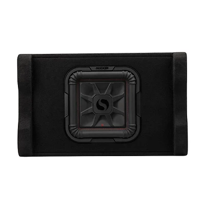 Kicker 10" Powered Down-Firing Subwoofer Enclosure Built-In Amplifier Bass System - 53PL7TDF10
