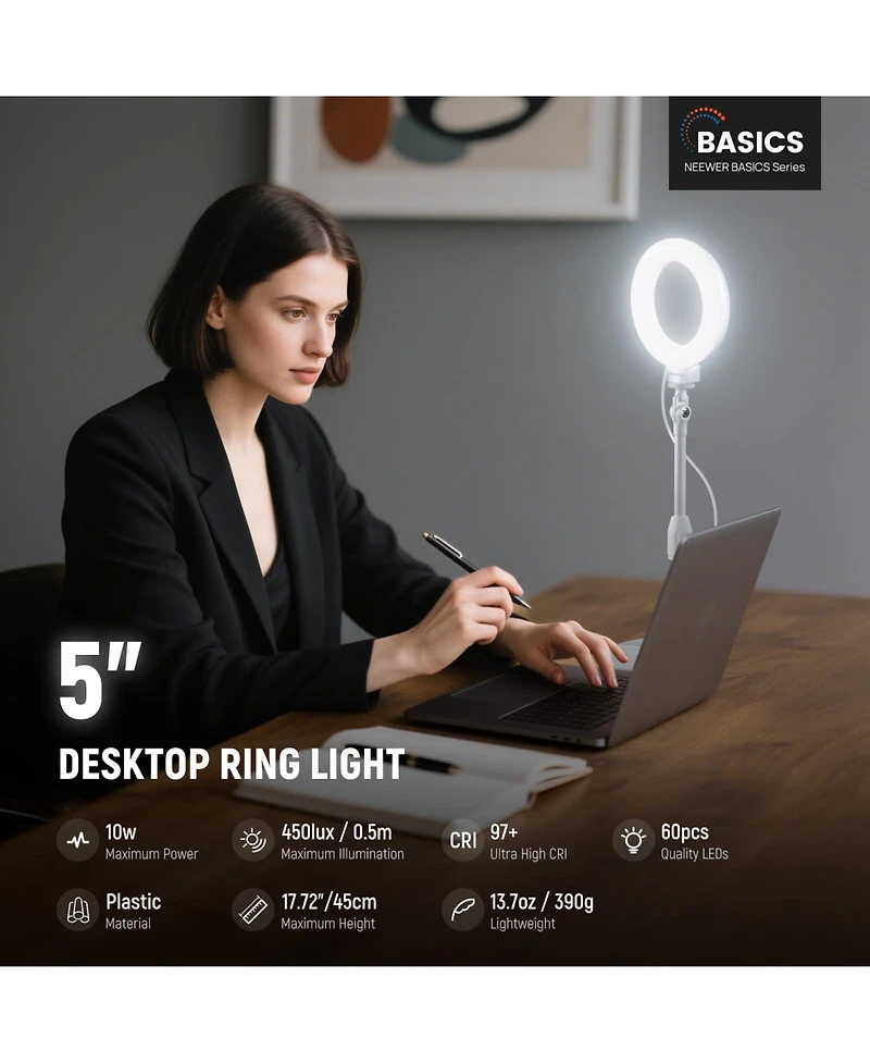 Neewer BR60 Ring Light with 13cm, 10W for select iPhone models