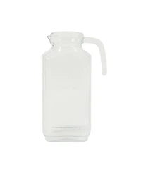 Gibson Home Glass Pitcher, 61 oz (1.8L) – Clear Water & Juice Pitcher with Lid and Easy-Pour Handle, Soda Lime Glass