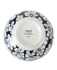 Gibson Home Castle Way 4-Piece Serving Bowl Set, 8 Inch Round Stoneware Bowls, Decorative Everyday Use