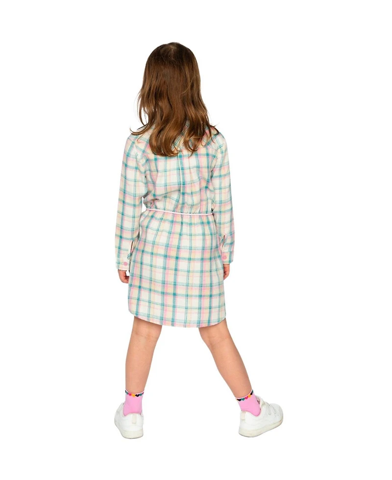 Deux par Deux Big Girls Shirt Dress with Belt