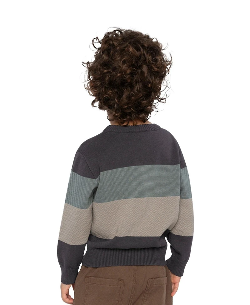 Deux par Toddler Boys (2T - 5T) block Knit Sweater