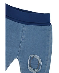 Deux par Deux Baby Unisex (0-24)months French Terry Denim Evolutive Pants Denim