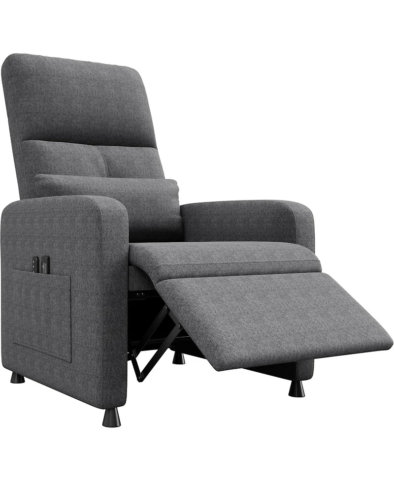 homfan Power Recliner Chair with Massage and Heat, Electric Adjustable Pu Leather, Usb Port Side Pockets, Living Room