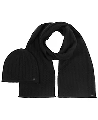 Lauren Ralph Knit Beanie and Scarf Set