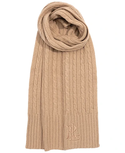 Lauren Ralph Core Cable Logo Scarf