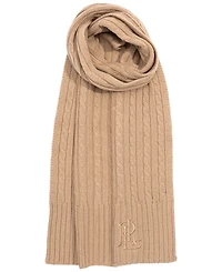 Lauren Ralph Core Cable Logo Scarf