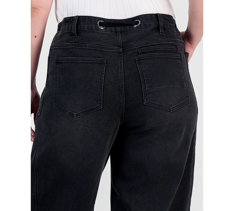 And Now This Trendy Plus Tie-Waist Barrel Jeans, Macy's Exclusive