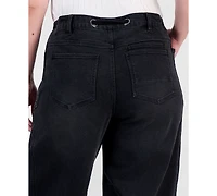 And Now This Trendy Plus Tie-Waist Barrel Jeans, Macy's Exclusive