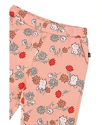 Deux par Baby Girls French Terry Sweatpants Pink Cat Print