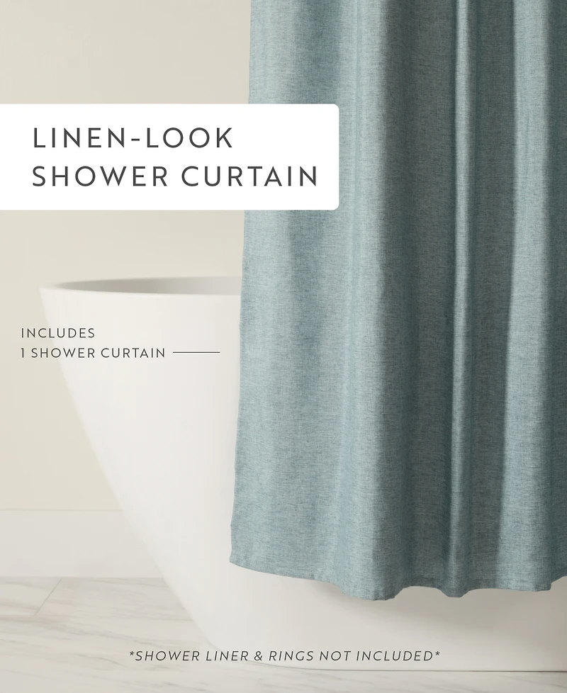 ienjoy Home Linen-Look Shower Curtains, 72" x