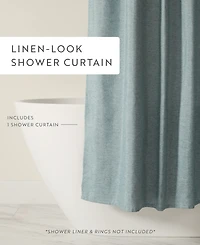 ienjoy Home Linen-Look Shower Curtains, 72" x