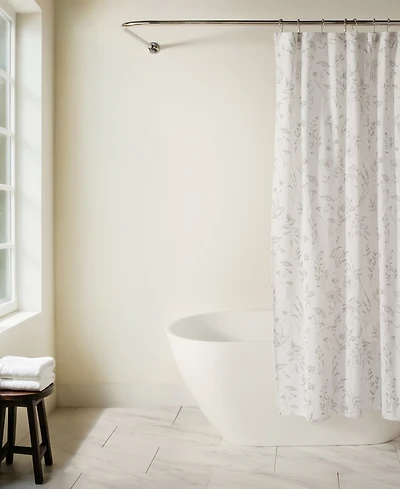 ienjoy Home Cotton Blend Printed Shower Curtains, 72" x