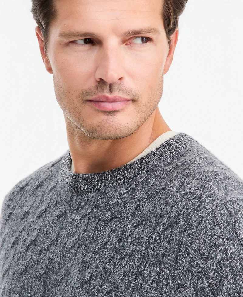Club Room Men's Premium Cashmere Cable-Knit Crewneck Sweater, Macy's Exclusive