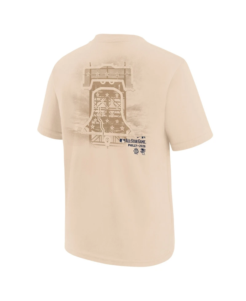Nike Big Boys and Girls Natural 2026 Mlb All-Star Game Liberty Bell T-Shirt